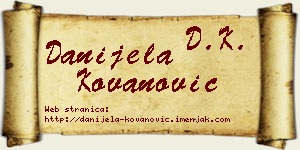 Danijela Kovanović vizit kartica